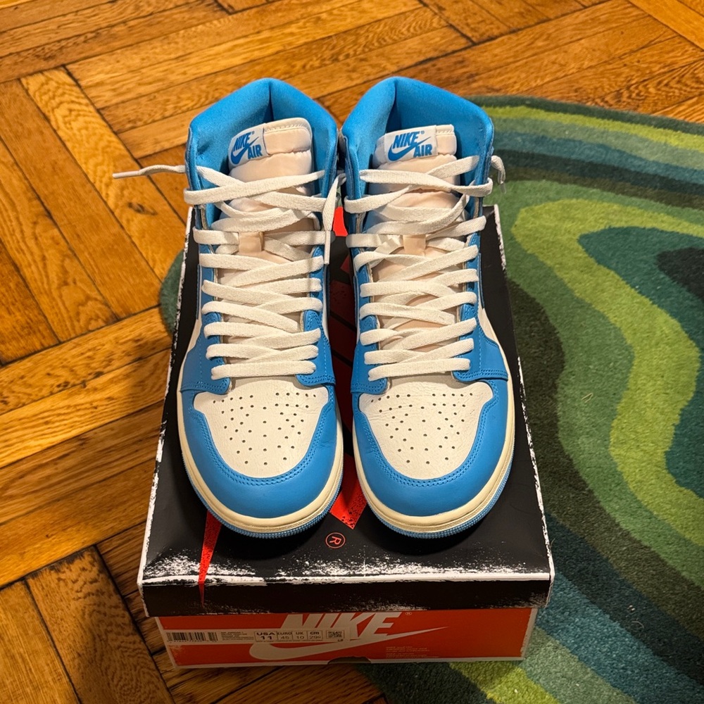 Jordan NC 1s Athletic Shoes in Blue and White